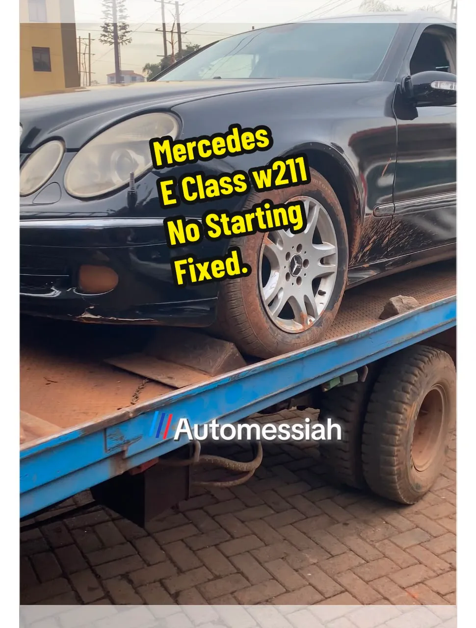 Flatbed Towing of BMW 3-Series - Auto Messiah Workshop Mechanics in Kampala